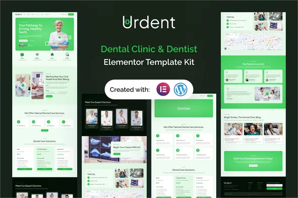 Urdent - Dental Clinic & Dentist Elementor Template Kit