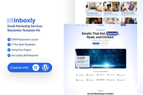 Inboxly - Email Marketing Services Elementor Template Kit