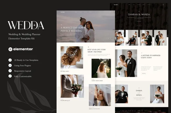 Wedda - Wedding & Wedding Planner Elementor Template Kit