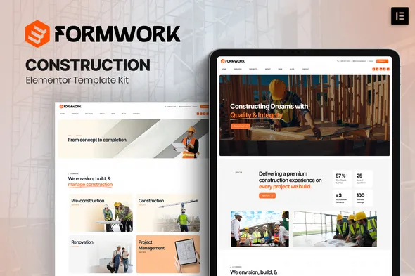 Formwork - Construction Elementor Template Kit