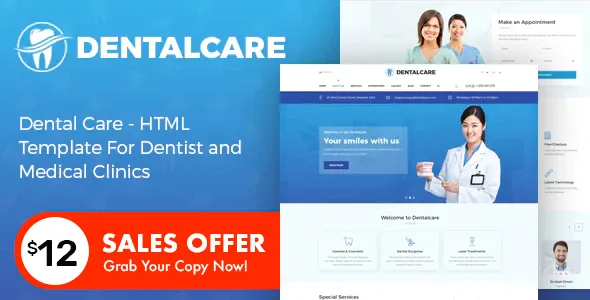 Dental Care - HTML Template For Dentist and Medical Clinics
