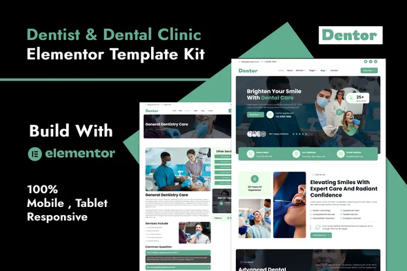 Dentor - Dentist & Dental Care Elementor Template Kit