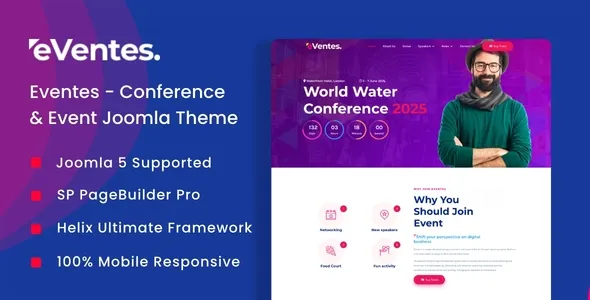 Eventes - Conference and Event Joomla 5 Template