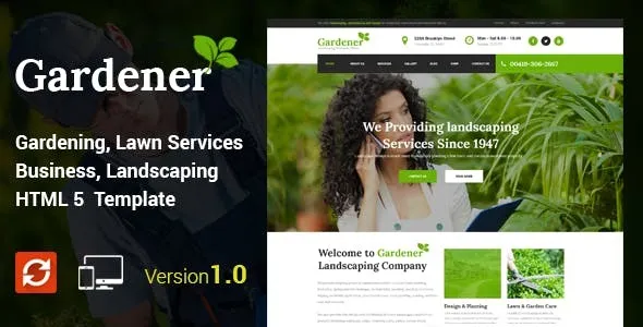 Gardener - Gardening and Landscaping HTML Template
