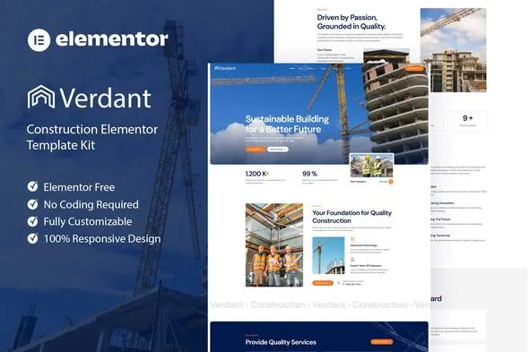 Verdant - Construction Elementor Template Kit