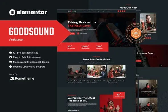 Goodsound - Podcaster Elementor Template Kit