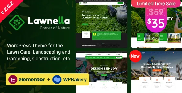 Lawnella - Gardening & Landscaping WordPress Theme