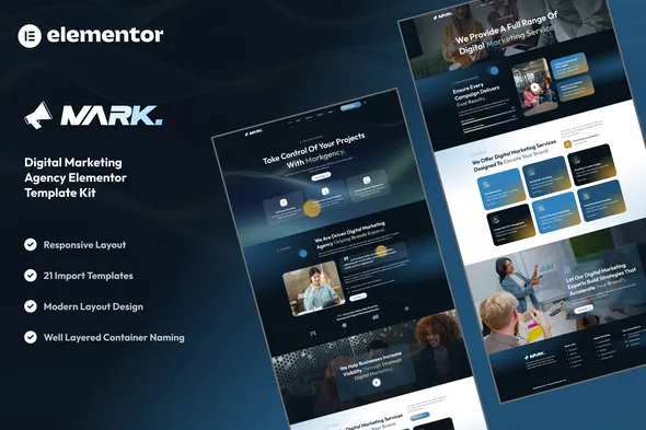 Markagency - Digital Marketing Agency Elementor Template Kit