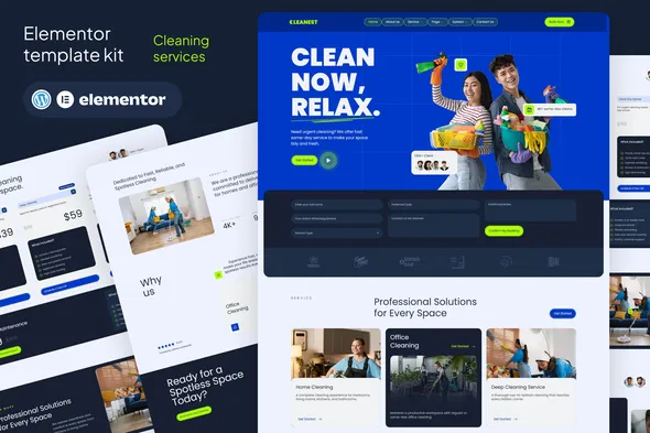 Cleanest - Cleaning service Elementor Template Kit