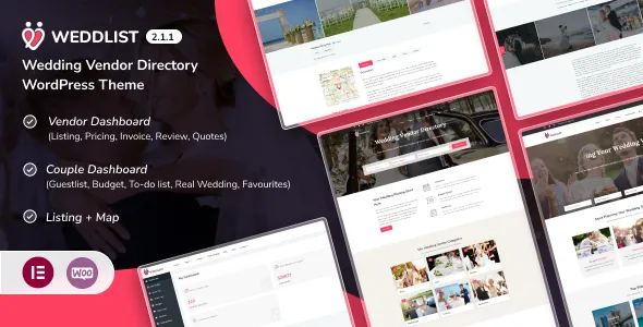 Weddlist - Wedding Vendor Directory WordPress Theme