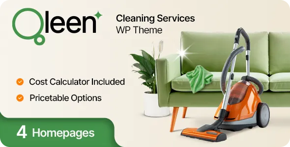Qleen - Cleaning Services WordPress Theme
