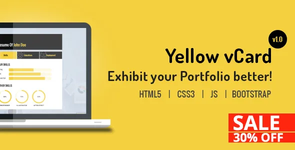Yellow vCard Template
