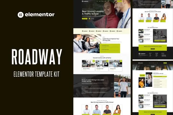 Roadway - Driving School Elementor Pro Template Kit
