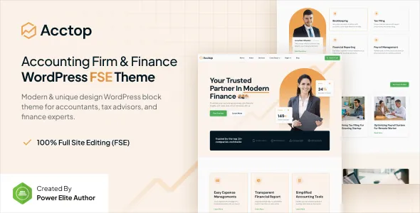 Acctop – Accounting Firm & Finance FSE WordPress Theme
