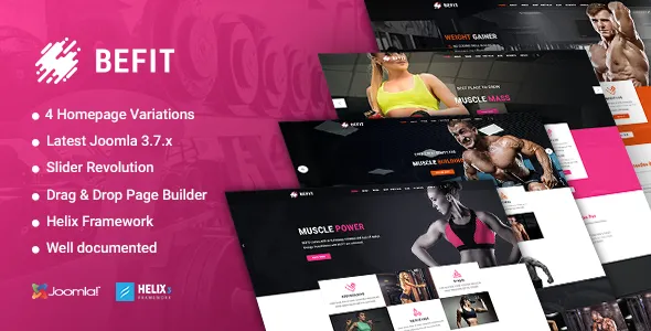 BeFit - Gym & Fitness Joomla template