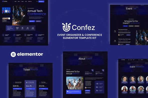 Confez - Event Organizer & Conference Elementor Template Kit