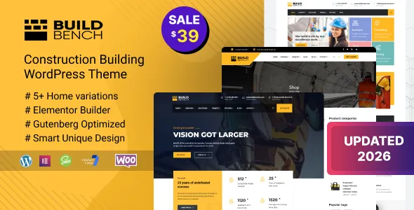 Construction Building WordPress Theme - Buildbench