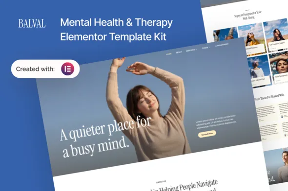 Balval - Mental Health & Therapy Elementor Template Kit