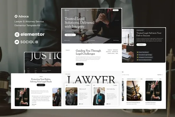 Advoca - Lawyer & Attorney Service Elementor Template Kit
