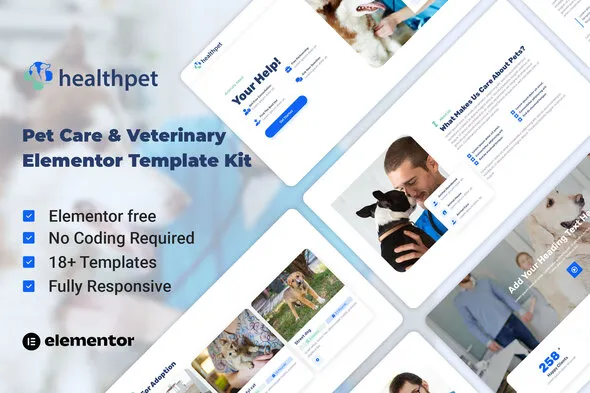 Healthpet - Pet Care & Veterinary Elementor Template Kit