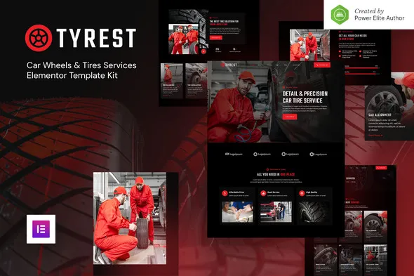 Tyrest – Car Tire & Wheel Service Elementor Template Kit