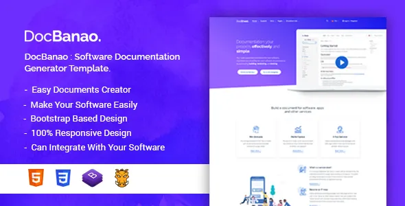 DocBanao - Software Documentation Generator HTML Template