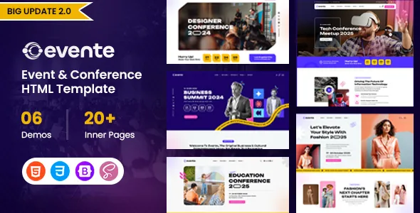 Evente - Modern Event & Conference HTML Template