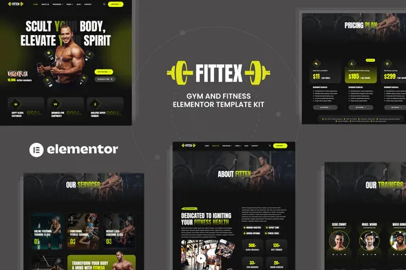 Fittex - Gym & Fitness Elementor Template Kit