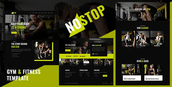NoStop - Gym and Fitness Template