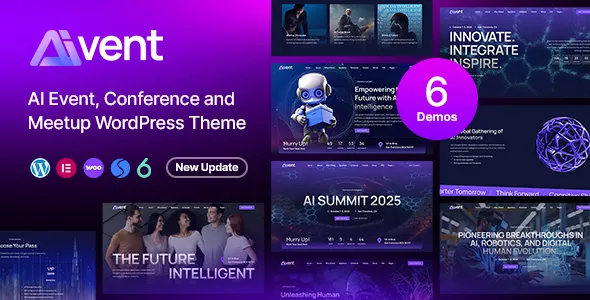 Aivent - AI Event, Conference and Meetup WordPress Theme