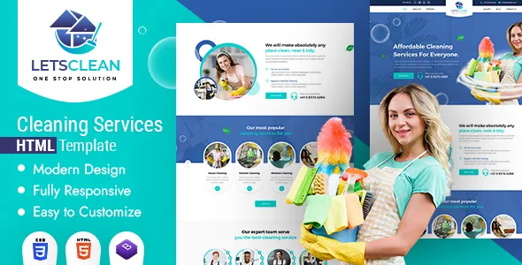 LetsClean | Cleaning Services HTML Template