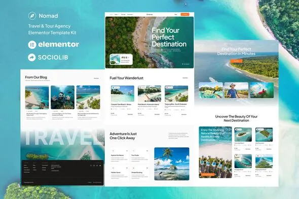 Nomad - Tour & Travel Agency Elementor Template Kit
