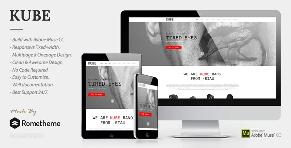 Kube - Musician, DJ, Band, Music Muse Template
