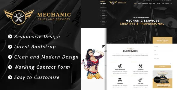 Mechanic - Car Service & Workshop Bootstrap Template