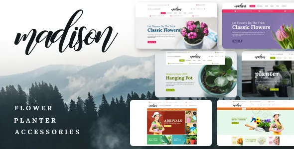 Madison - Flowers, Plant, Beauty, Gardening tools, Food store, Nursery Shopify Theme