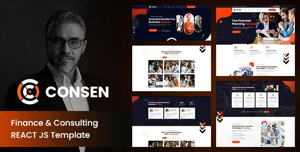 Consen – Finance and Consulting React JS Template.