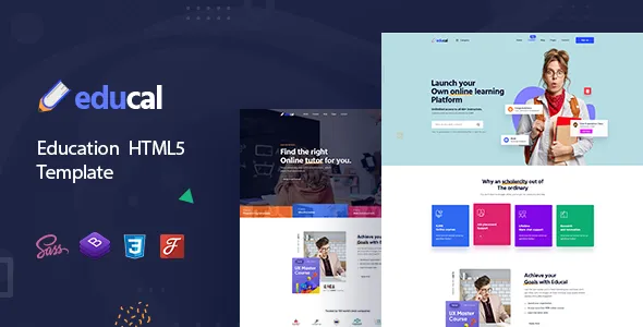 Educal – Online Courses and Education HTML5 Template + RTL