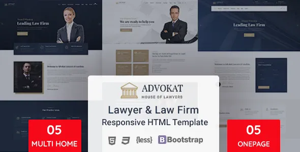 Advokat - Lawyer & Lawfirm HTML Template
