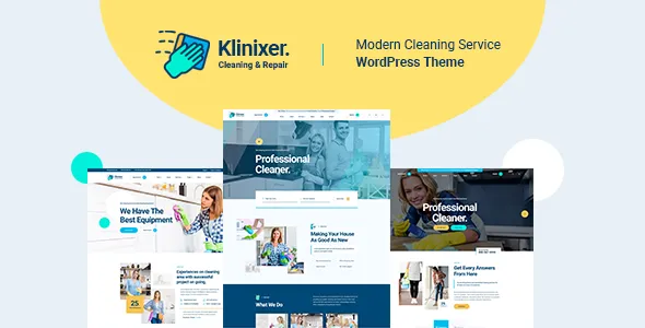Klinixer - Cleaning Services WordPress Theme + RTL