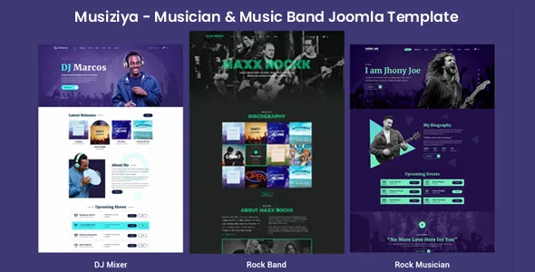 Musiziya - Joomla 5 Musician and Music Band Joomla Template