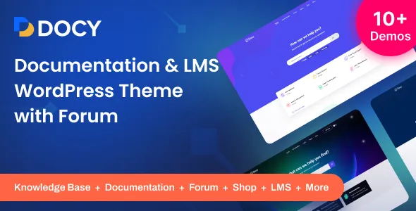 Docy - Premium Documentation, Knowledge base & LMS WordPress Theme with Forum