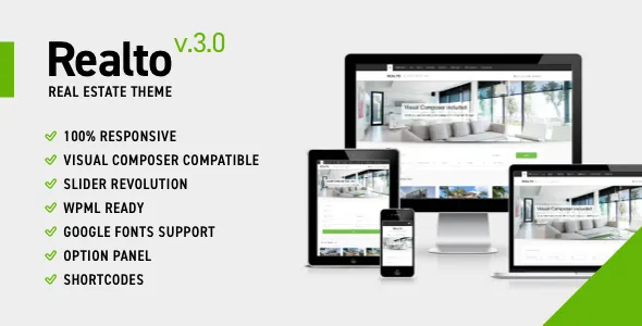 Realto - WordPress Theme for Real Estate Companies