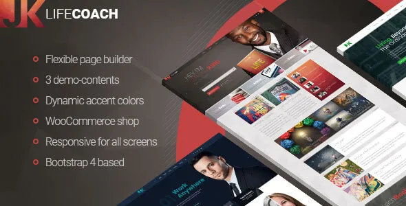 Life Coach - Public Speaker Personal Page WordPress theme