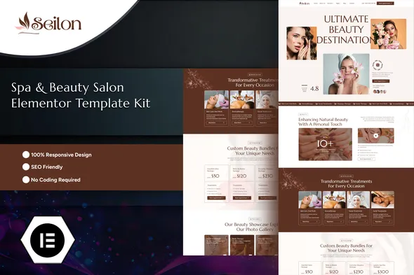 Seilon - Spa & Beauty Salon Elementor Template Kit