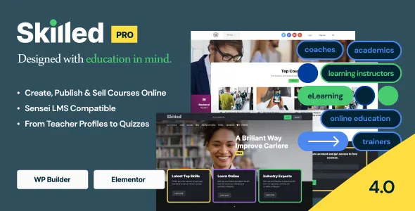 Skilled | School Education Courses WordPress Theme