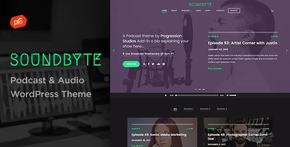Soundbyte - Podcast/Audio WordPress Theme