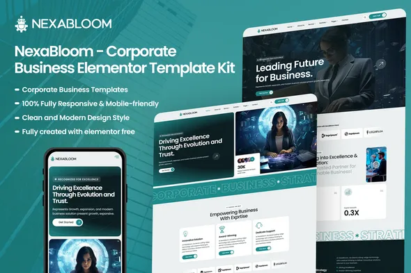 Nexabloom – Corporate Business Elementor Template