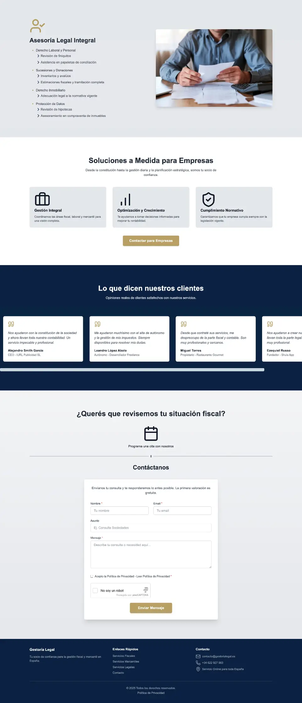 Plataforma de Gestoría Legal